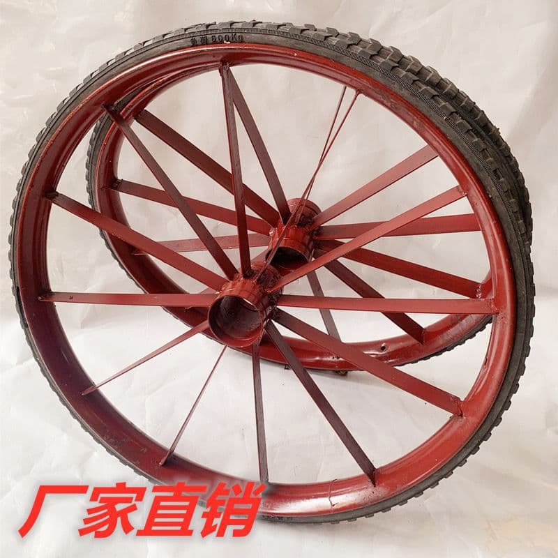 Worksite Dolly Wheel 26x2 1/2, Handcart Solid Tire with Steel Rim for Labor Carts and Flatbed Trailers