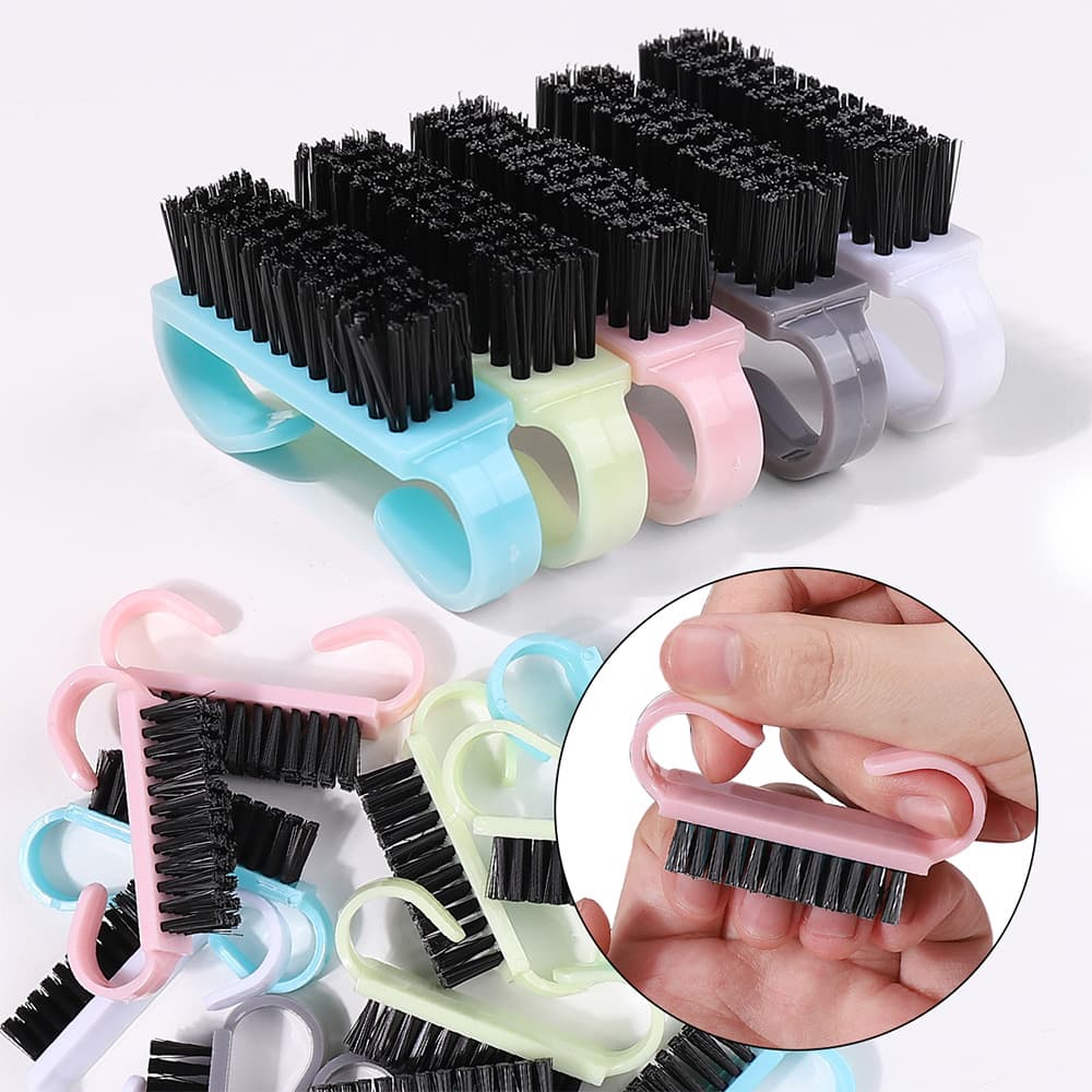 Nail Tool Cleaning Horn Brush - Black Bristle Nail Cleaning Goat Horn Brush Small Horn Brush Nail Brush Wholesale