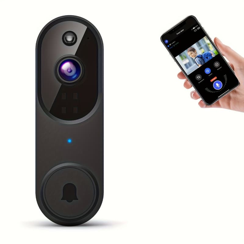 1080P Smart Wires Video Doorbell Camera With Chime and Night Vision