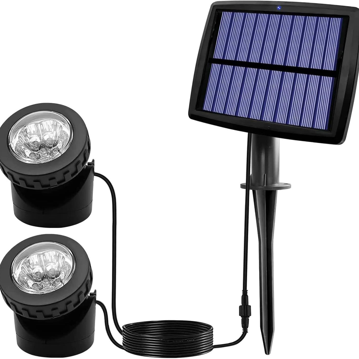 Outdoor Solar Spotlight Pool Landscape Light Courtyard Garden Ambient Light Underwater Pond Submersible Light Dropshipping