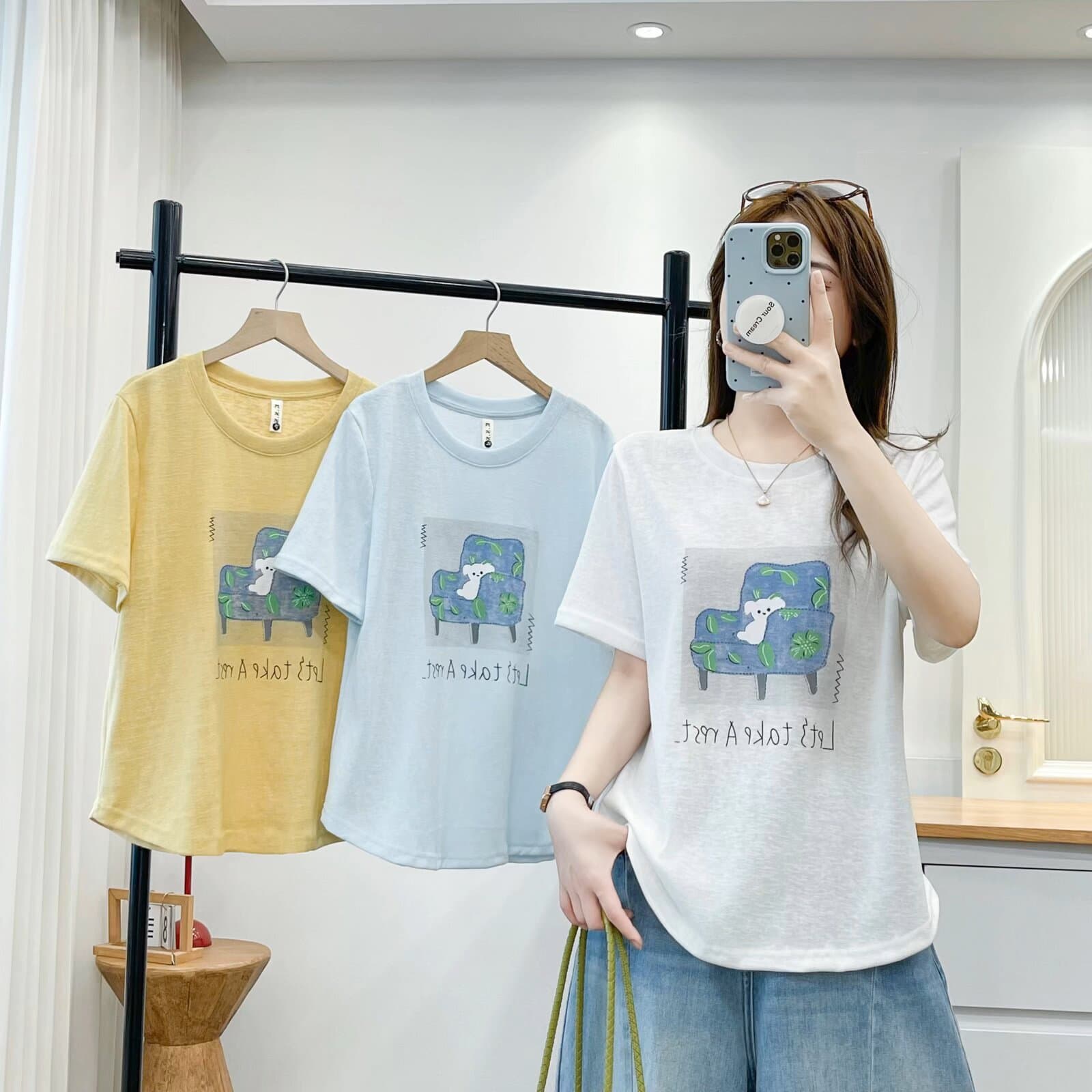 2026 Summer Plus Size Printed T-Shirt Short Sleeve Casual Top Simple Versatile Top for Women Curvy Women Casual Top 2343