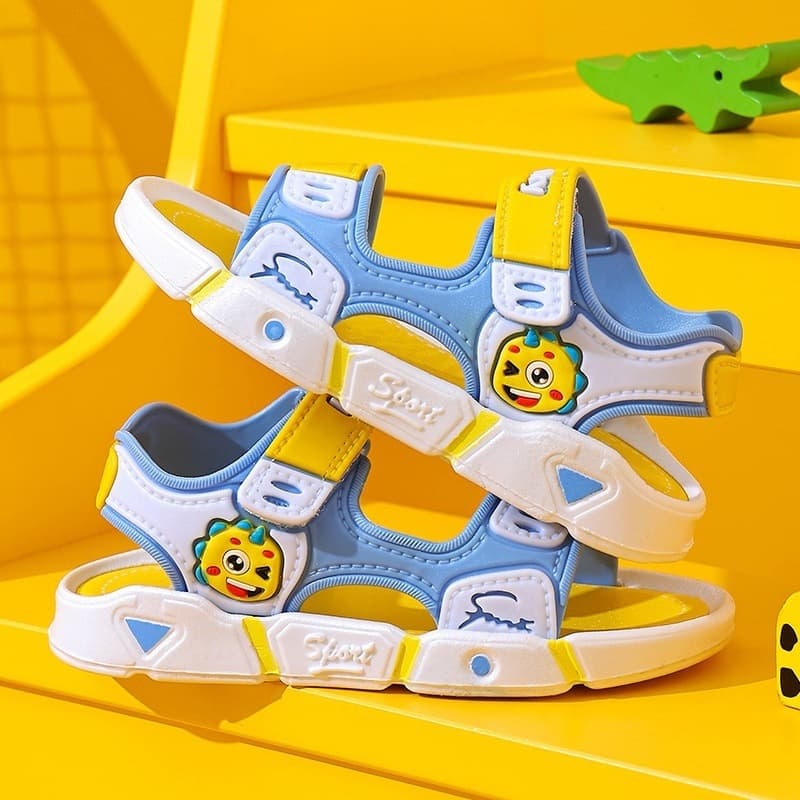 Children's Summer Sandals New Style Boys Baby Sandals Cartoon Girls Toddler Soft Sole Non-Slip Magic Tape Beach Shoes Fashion