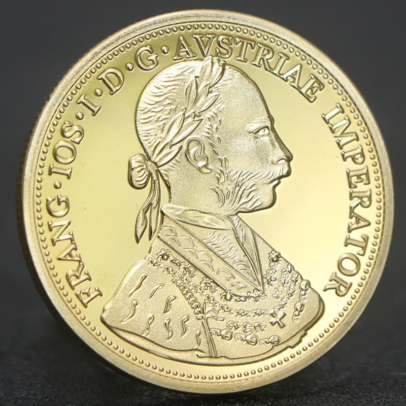 1915 Austrian Gold-plated Commemorative Coin - Franz Joseph I Coin Golden Medal Coin