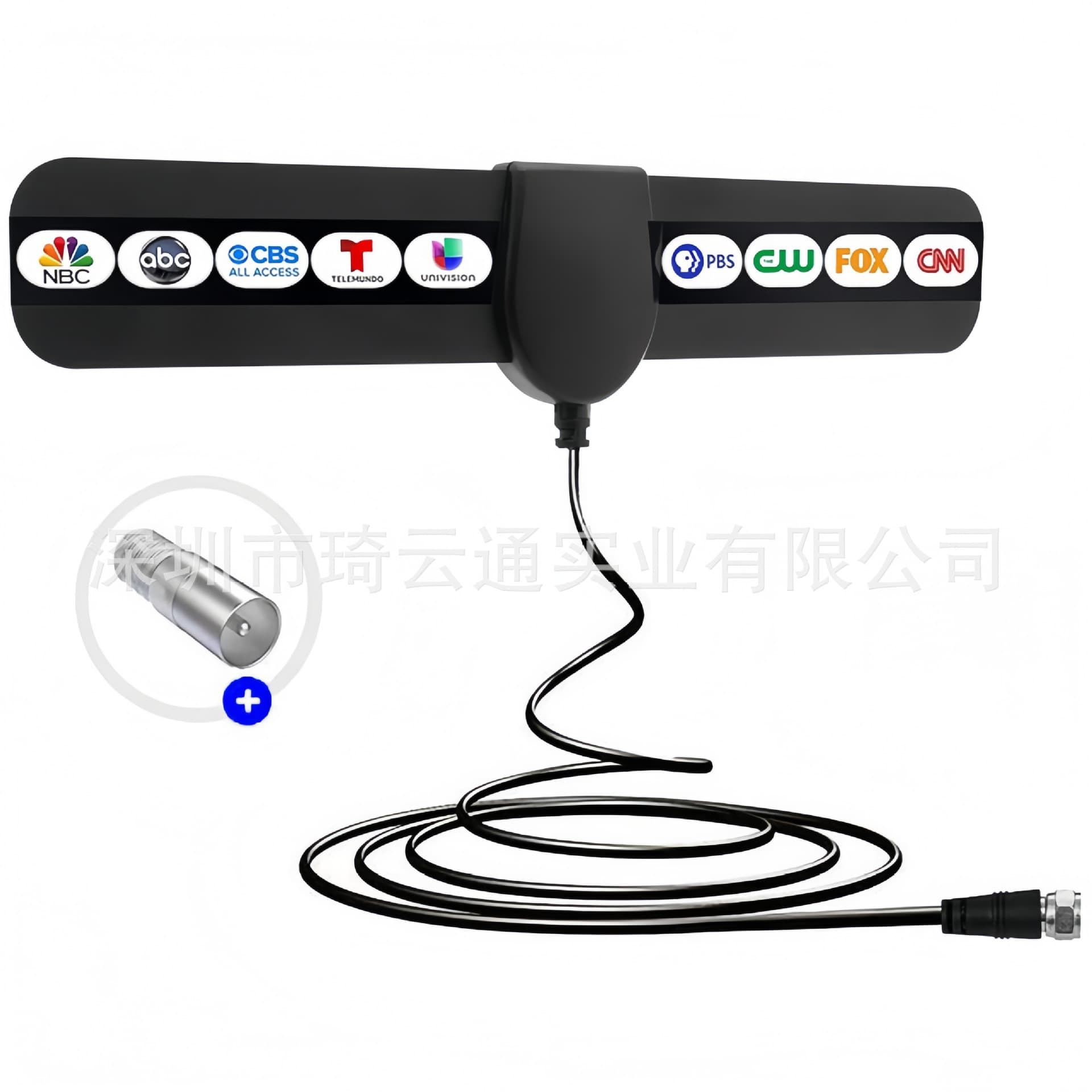 Indoor/outdoor digital TV antenna, ATSC digital TV reception antenna, household HDTV television antenna