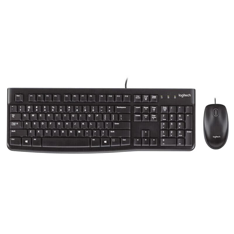 MK120 Keyboard and Mouse Set Wired Keyboard and Mouse Set Office Keyboard and Mouse Set Computer Keyboard USB Plug and Play