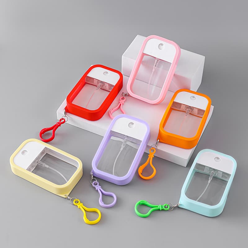 Apple card spray perfume floral water bottle silicone sleeve portable 35ml 45ml 50ml disinfectant alcohol