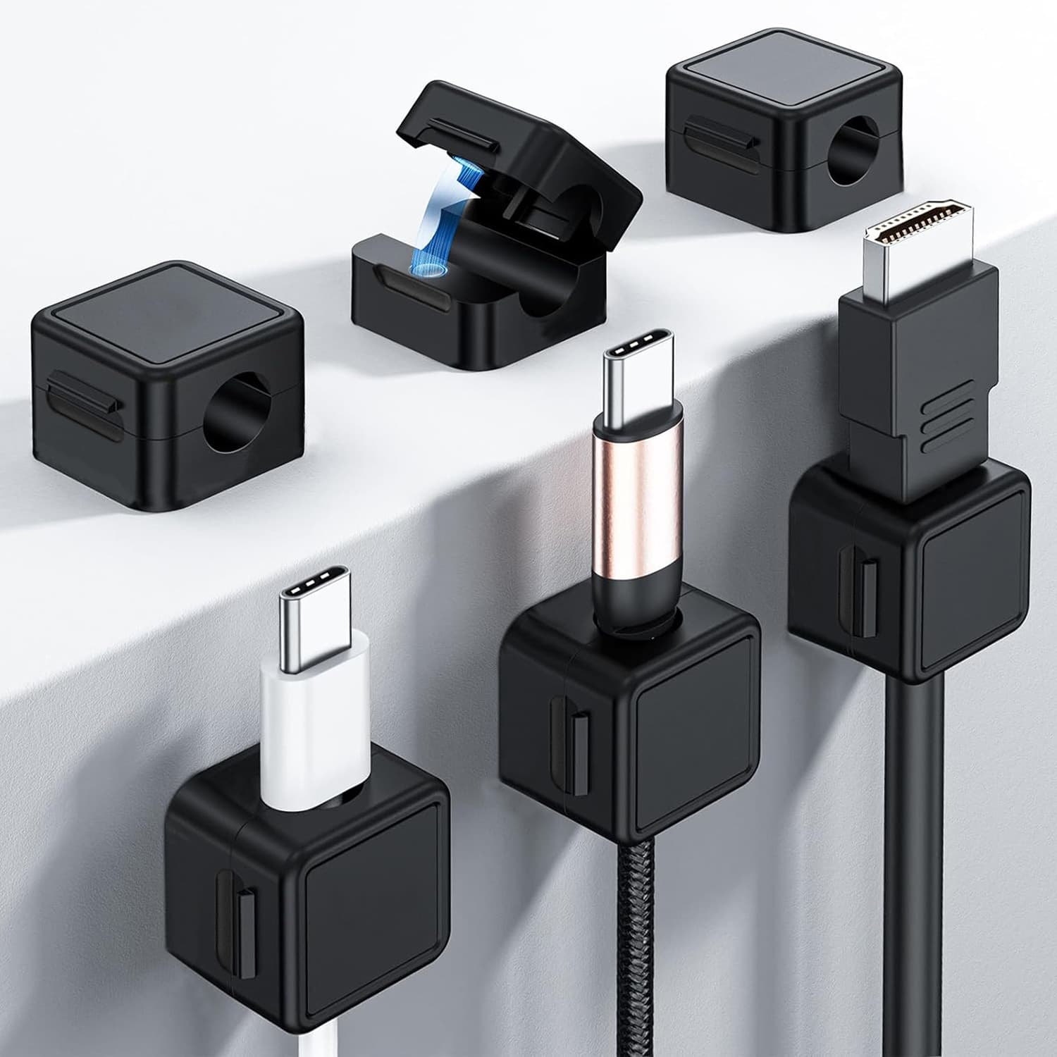 Magnetic Adhesive Cable Winder, Wire Manager, Cord Organizer, Power Line Fixer, Clip