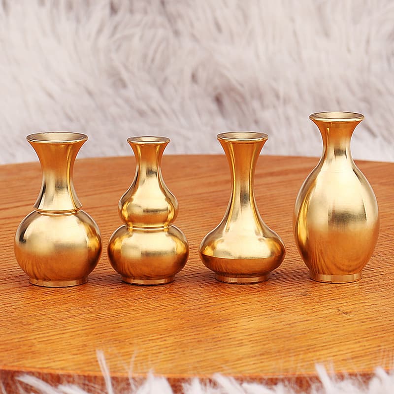 Brass incense holder, wire incense holder, mini gourd, small vase, nine-hole aromatherapy stove holder, creative and exquisite small ornaments