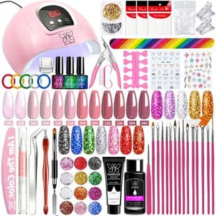 X4 Nail Lamp 6-Color Nail Gel Polish Set 12-Color Glitter Set New Nail Art Decoration Extension Gel Set