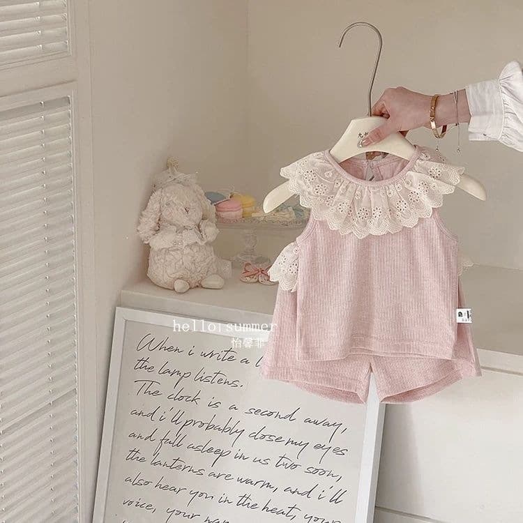 Lace-like summer dress split baby 2026 Western style princess spring and summer baby clothing women's thin summer lace suit