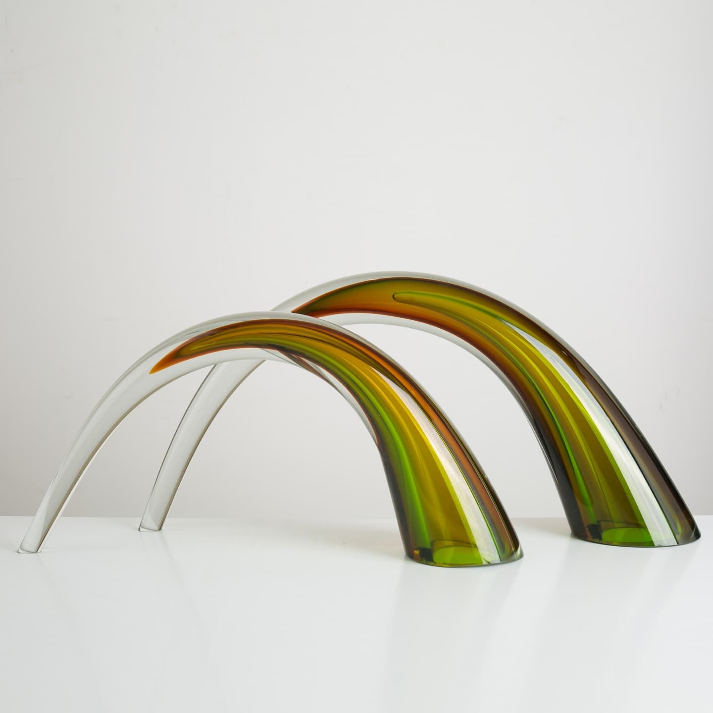 Simple Modern Glass Horn Ornament Gradient Glaze Sales Office Living Room Desktop Decoration TV Cabinet Craft