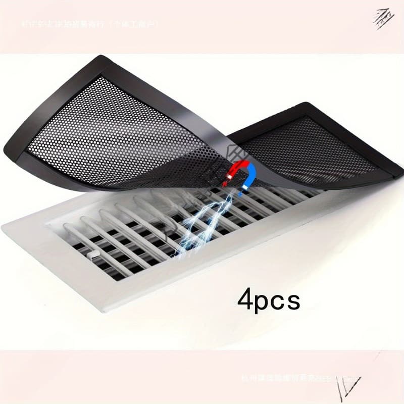 In-stock ventilated magnetic PVC dust screens, removable, cleanable, reusable, full specifications, free samples available.