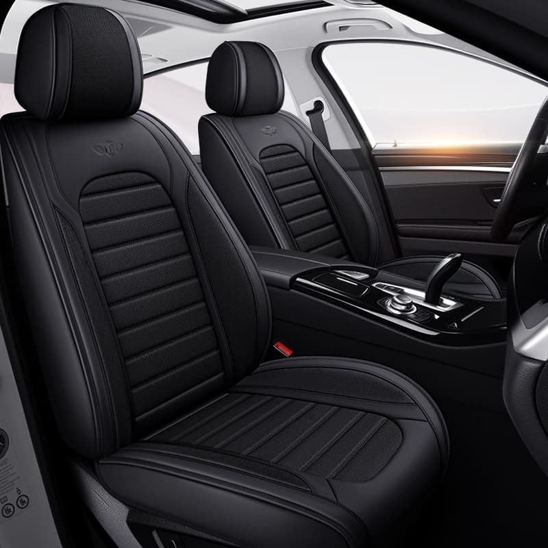 New Car Seat Cover Full Wrap Four-Color Coarse Linen Fabric Seat Cover All-Season Universal Breathable Ventilated