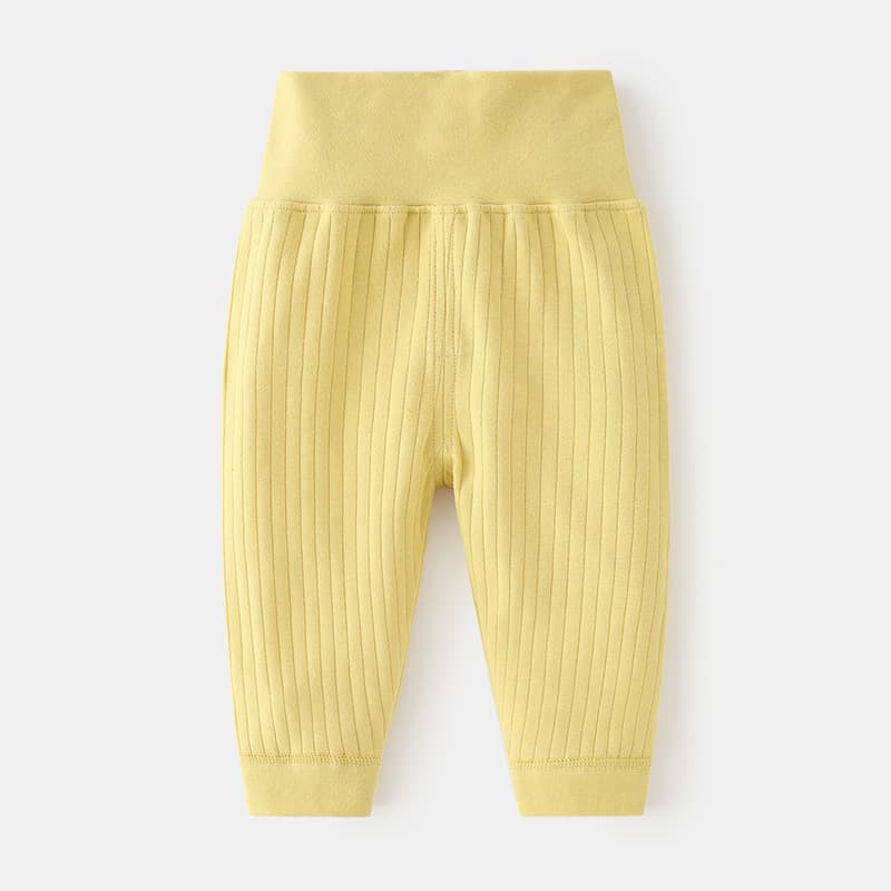 Spring/autumn pure cotton base layer underwear, unisex high-waist belly-protection pants for babies, vintage jacquard pattern