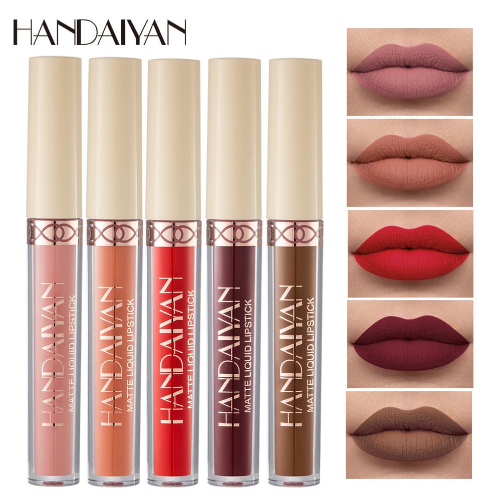 Cross-border hot selling HANDAIYAN Han Daiyan matte matte velvet 12-color lip gloss liquid lipstick lip glaze wholesale