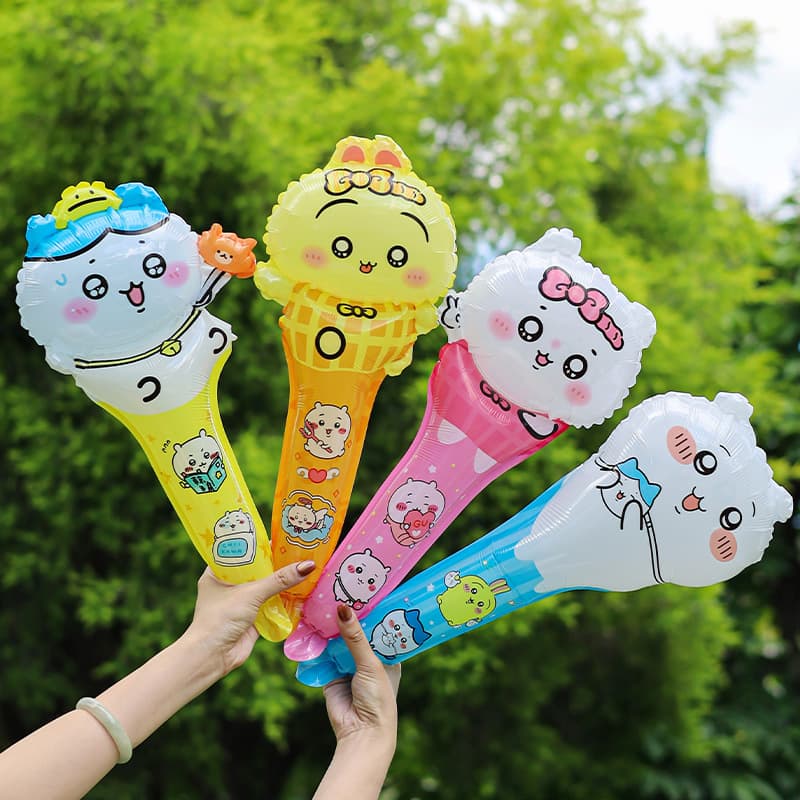 Chiikawa Cartoon Floating Balloon Headband & Handheld Stick Party Decoration Children's Birthday Props