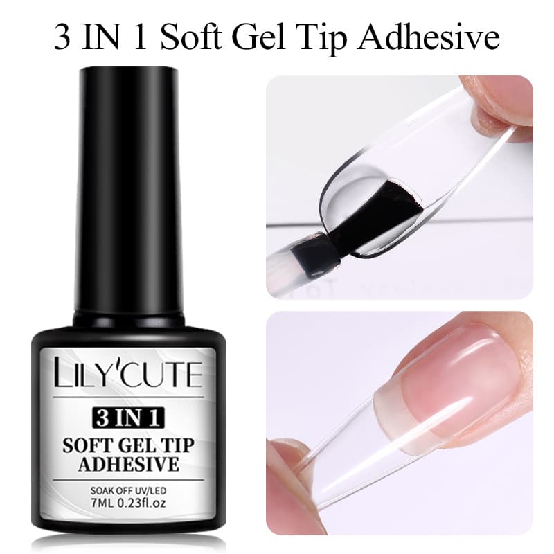 LILY'CUTE cross-border best-selling manicure special solid base adhesive diamond patch adhesive construction adhesive 3-in-1 nail polish glue