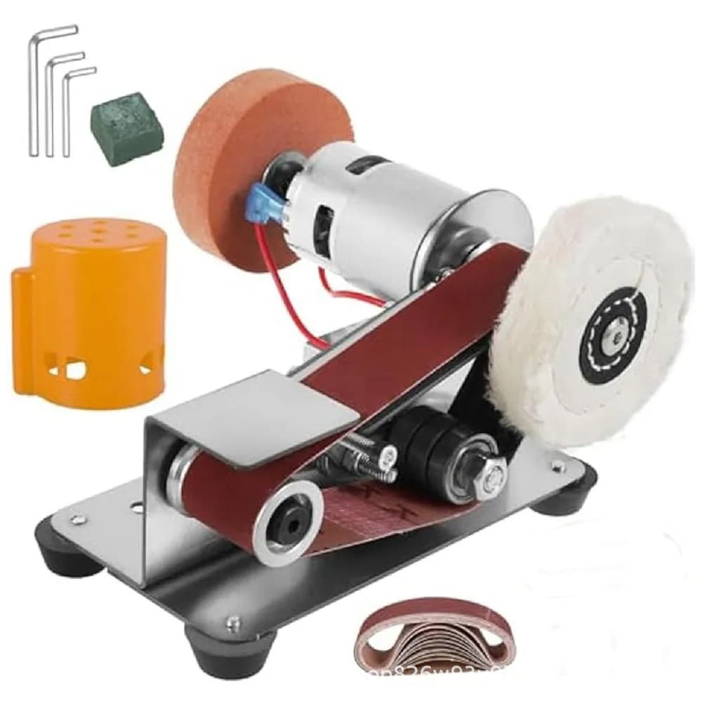 Hot-selling 15-Degree Grinding Wheel Machine Small Mini Electric Belt Sander Polisher Woodworking Grinding Sharpening Tool
