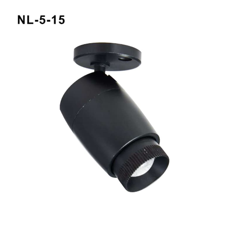 LED surface-mounted adjustable focus spotlight for display cases, glass cases, jewelry counters, adjustable aperture spotlights, ceiling-mounted background lights.