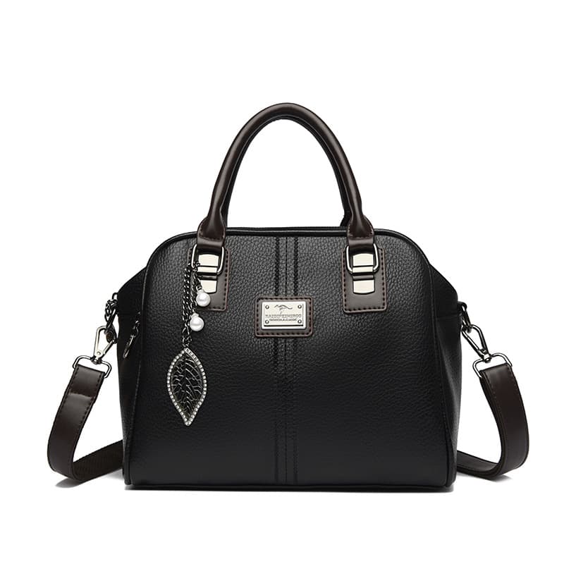 Mom's Bag 2025 Fall New Style Middle-aged and Elderly Women's Shoulder Crossbody Bag Soft Leather Small Handbag