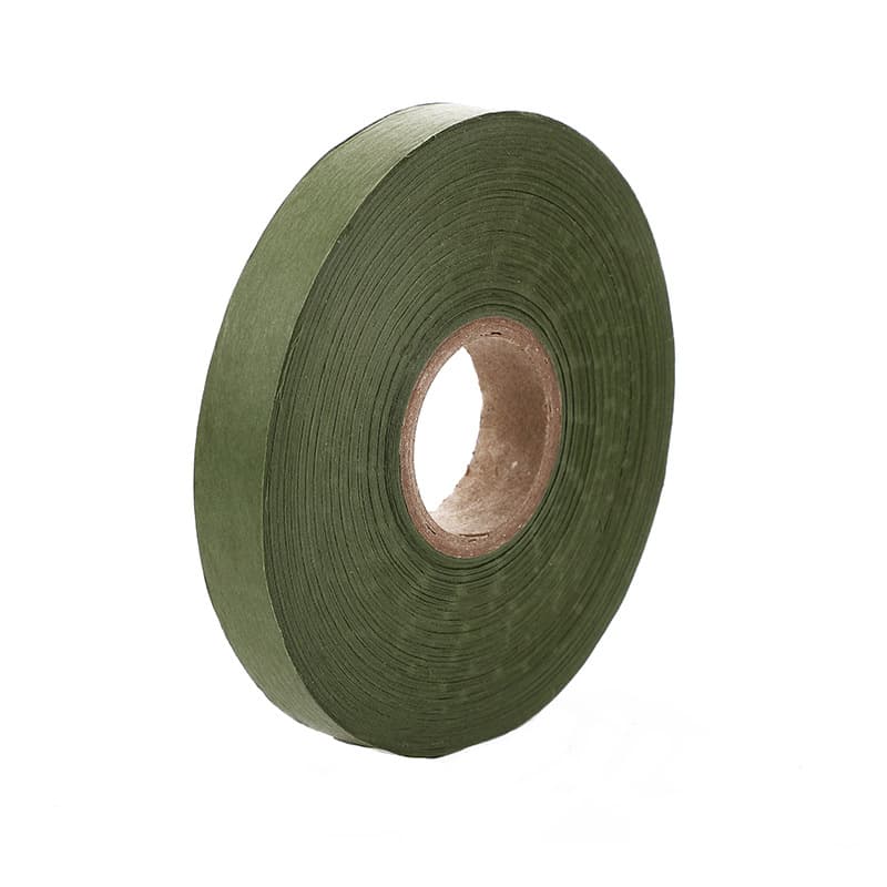 DIY Floral Hand Roll Paper, Glue-Free Stem Wrap Paper, Christmas Craft Paper Roll, Green & Coffee Brown Craft Flower Roll Paper