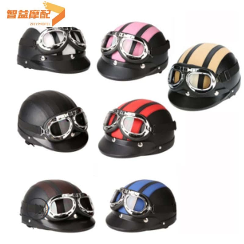 Harley Helmet Motorcycle Electric Vehicle Helmet Unisex Feature Helmet Cap Goggles Summer Helmet Motorcycle Accessories