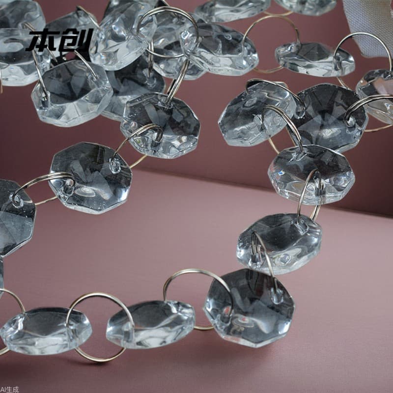 Original Wedding Crystal Octagonal Beads Wholesale Home Decoration Curtain Wedding Hall Scene Decoration String Bead Ornament