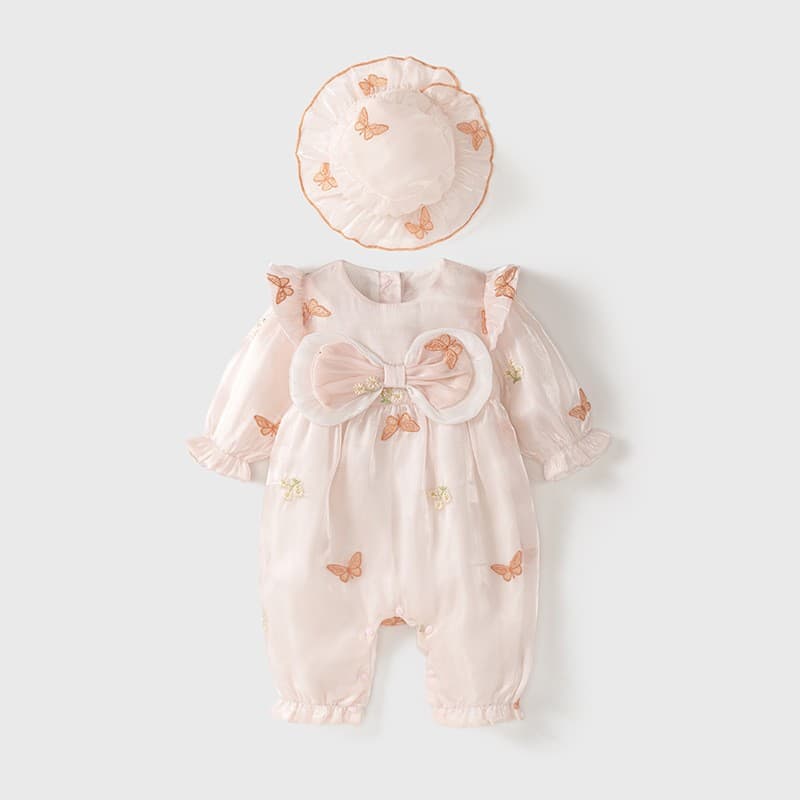 Baby clothes, spring and autumn clothing, baby girl's one-piece clothing, type A long-sleeved children's clothing, newborn baby full-moon clothing, 100-day rompers