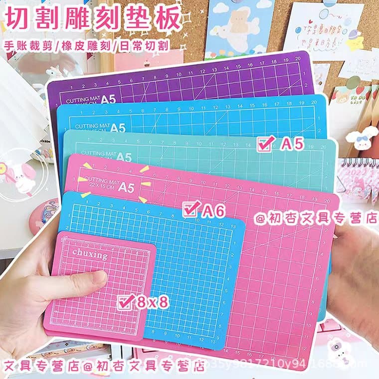 A5 Cutting Mat for Journaling, A6 Engraving Board, Handcraft Carving Plate, Paper Cutting Mat, Desktop Student Writing Board