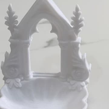 New Cross-Border 3D Printed Gothic Shell Storage Tray Vintage Jewelry Box Elegant Storage Home Decor Item