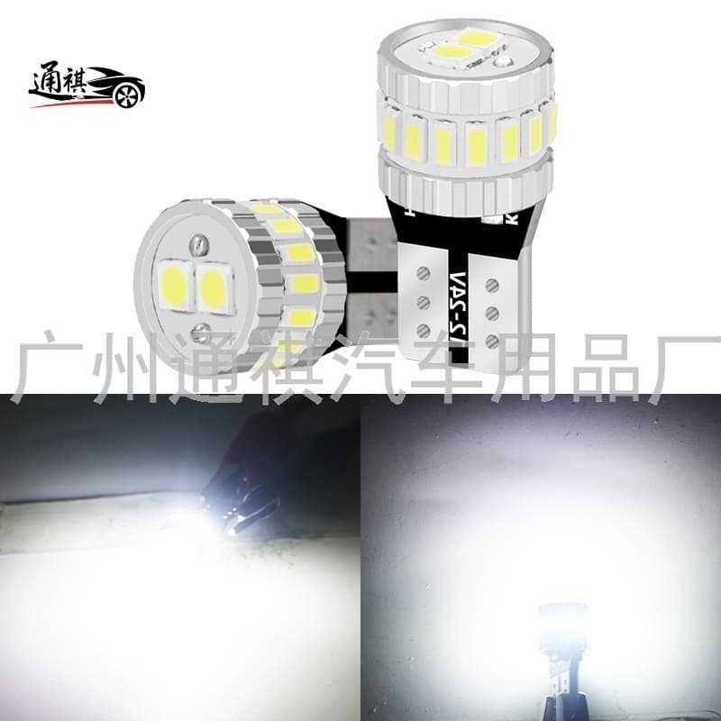 Car LED headlight T10 width light w5w license plate light car indoor reading light 18SMD door light decoding
