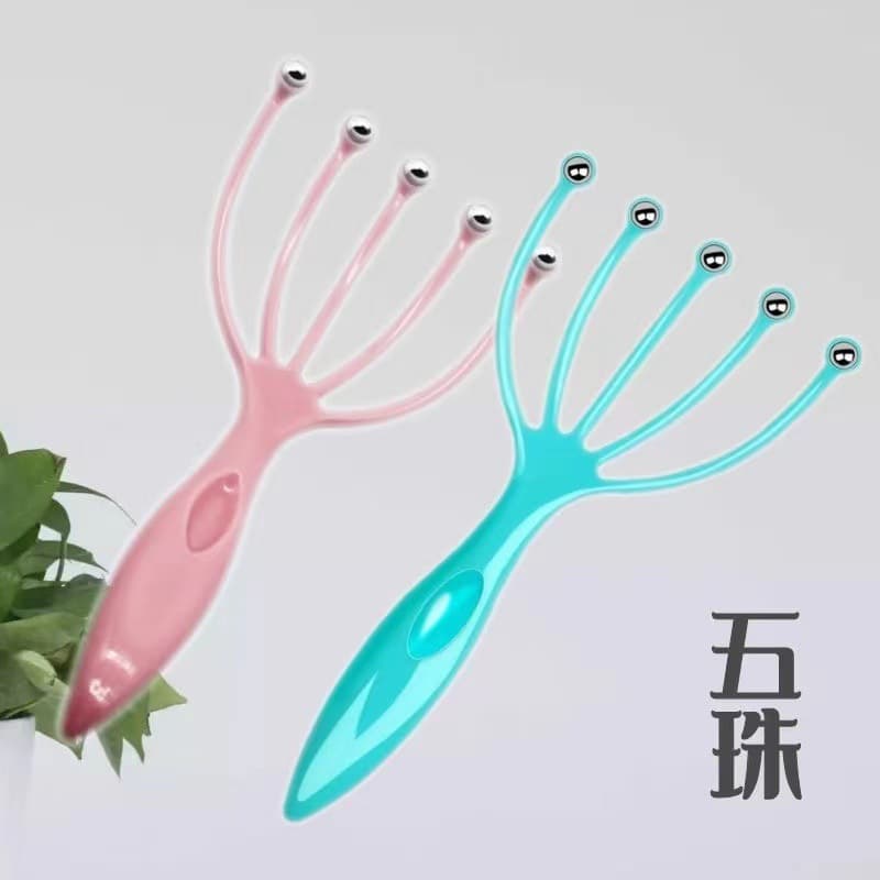 Head Massager Roller Ball Head Massage Claw Scalp Massager Sleep Aid Head Meridian Stress Relief Tool