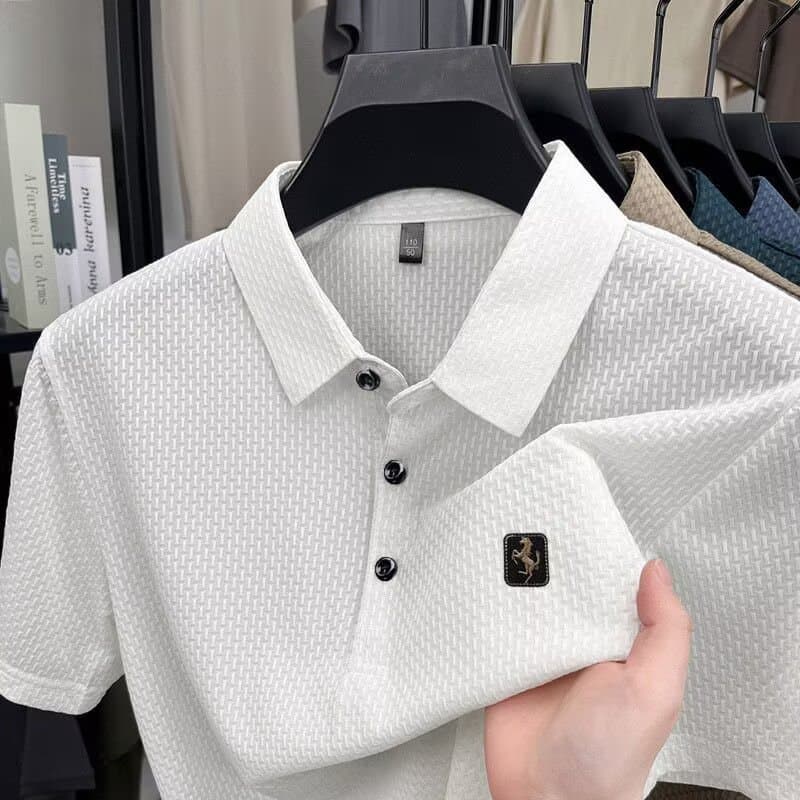 Cross-Border Drop Shipping Short Sleeve T-Shirt Men's Polo Shirt 2026 New Loose Top Men's Quick-Dry Business Style Half Sleeve Men