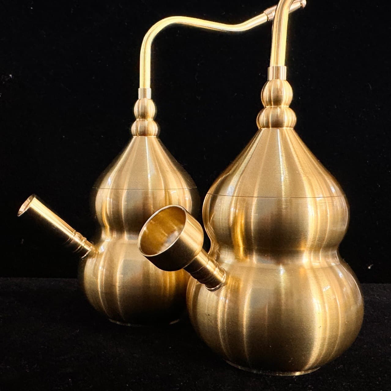 Large Gourd-Shaped Metal Smoking Pipe with Water Filter, 4-in-1, Dual-Use Water Bag, Men's Metal Tobacco Pipe