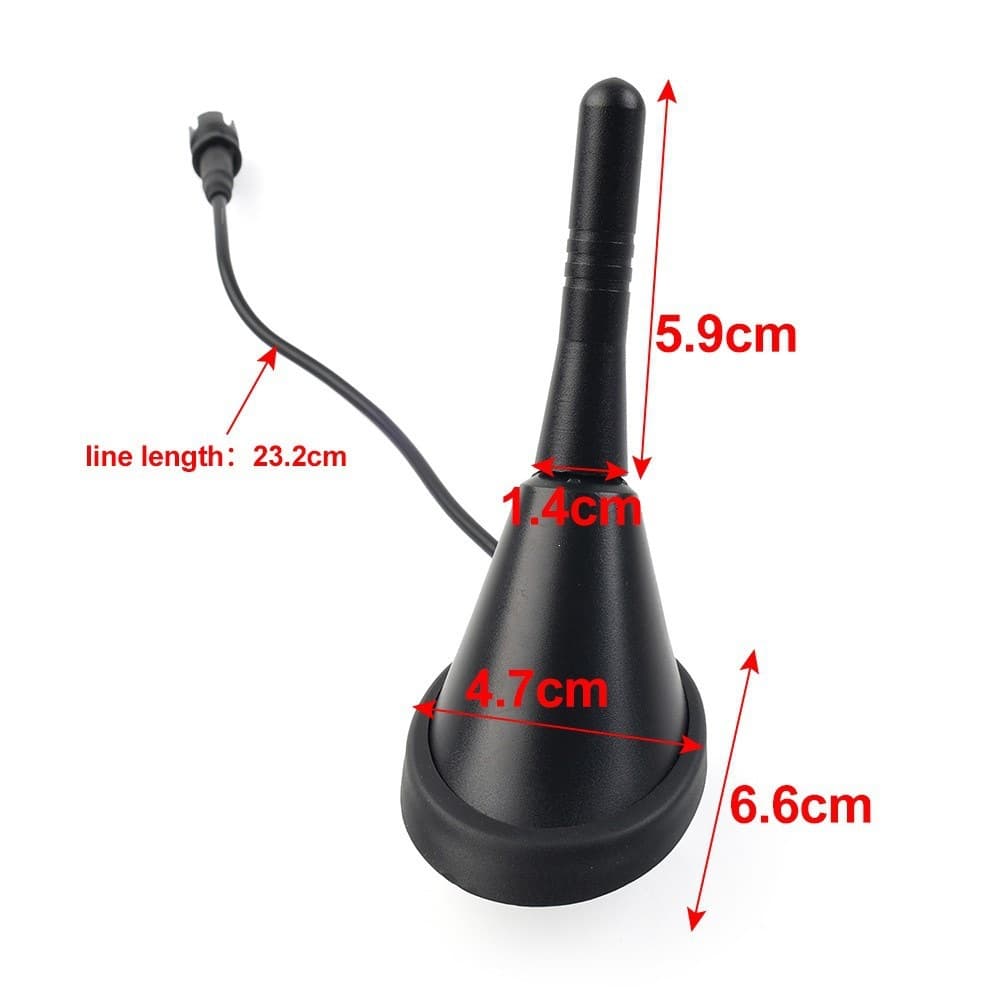 2.2-inch Short Car Antenna for Volkswagen, Antenna Base with Amplifier, Roof Antenna