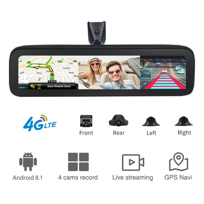 12 inch Touch Screen Android 4CHs Car Camera ADAS WIFI GPS