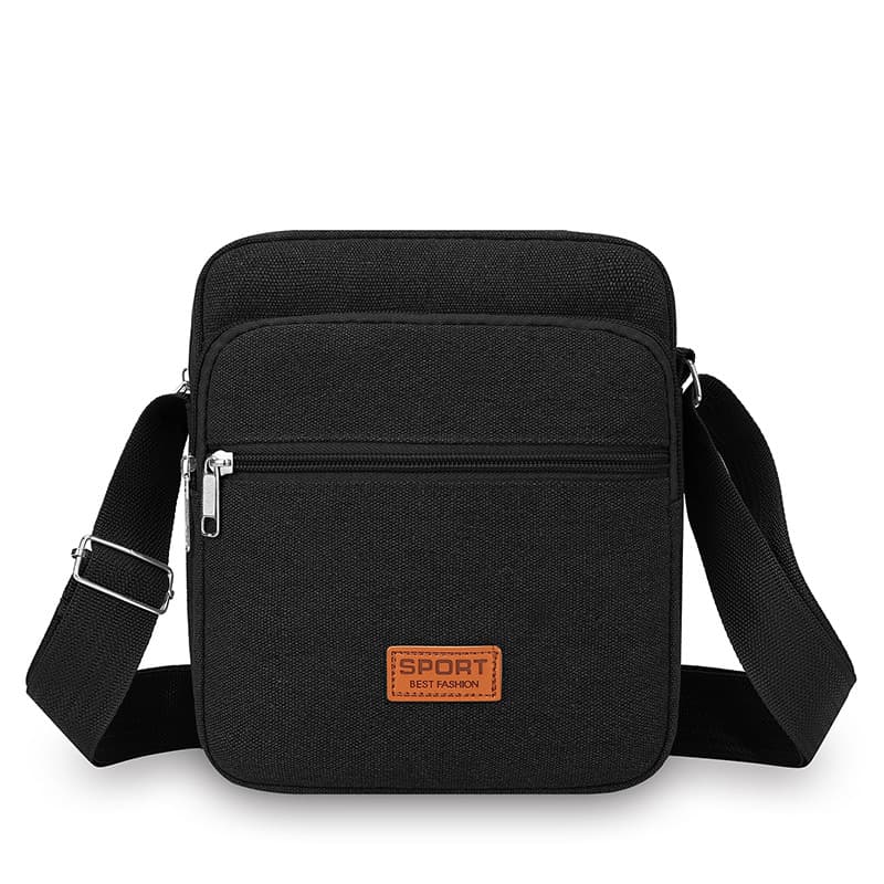 Multi-layer Canvas Crossbody Bag for Women, Shoulder Bag, Sling Bag, Casual Unisex Small Square Bag