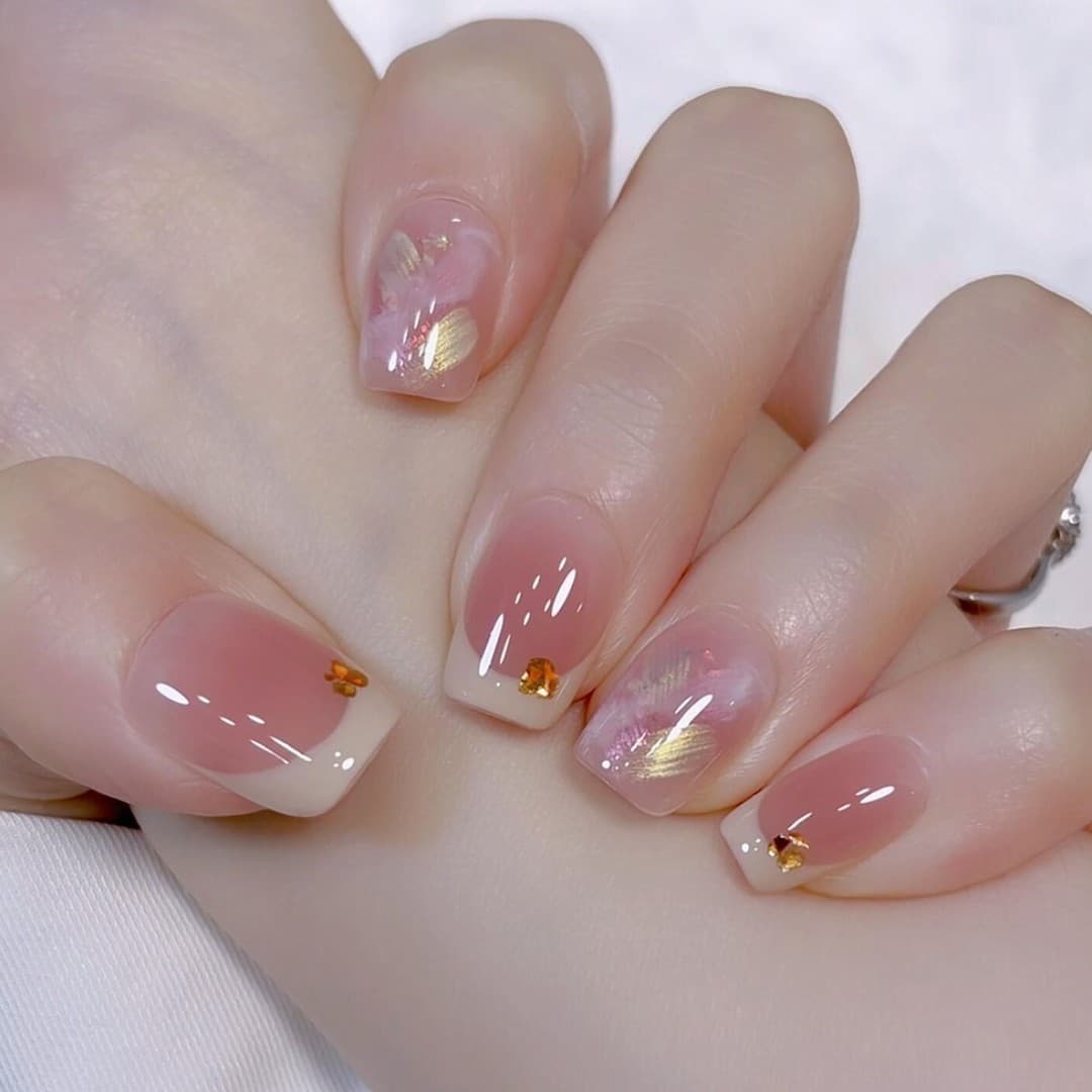 [Zhimeng] Nail Art Gold Foil Paper Ultra-Thin Gold Foil Flakes Gold Silver Foil Thread Nail Decoration Stickers