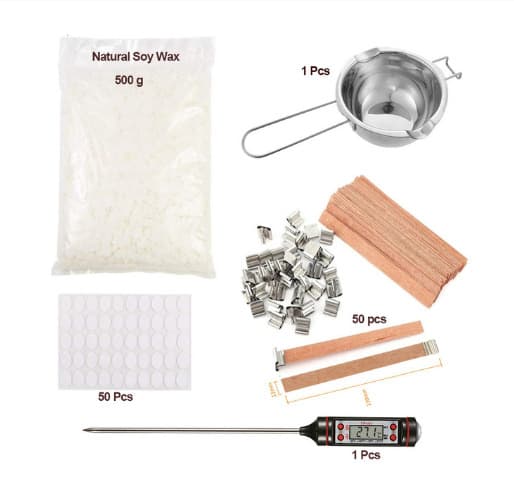 DIY Candle Making Kit Soy Wax Mold Dried Flower Candle Material Kit