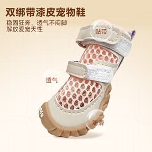 Summer New Double Strap Dog Mesh Shoes Breathable for Teddy Small Dogs Anti-Shedding Versatile Boots
