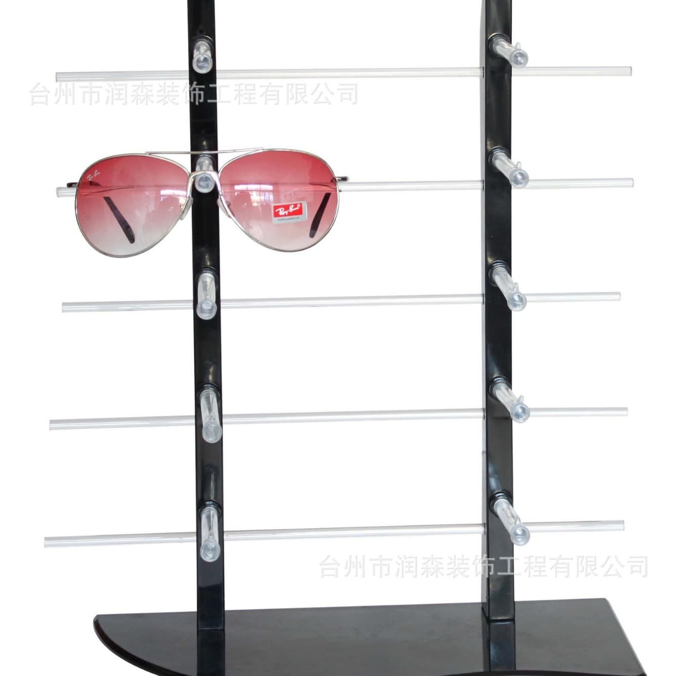 Double Row Eyeglass Display Stand Decorative Eyeglass Rack Small Prop Sunglasses Display Stand Holds 10 Pairs