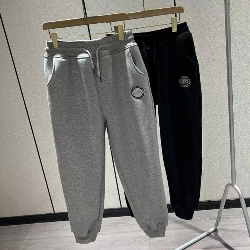 Canada Goose fleece-lined sweatpants, alpaca wool pants, casual, comfortable, versatile, men's and women's pants, Canada Goose couple sweatpants, trendy.