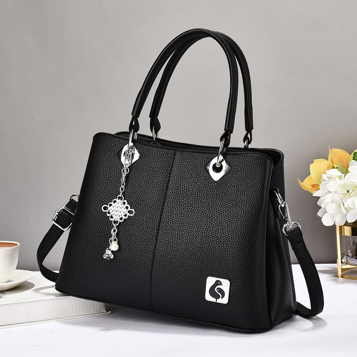 Commuting portable crossbody bag 2025 new style pebbled large-capacity women's bag fashionable and versatile high-end mother bag