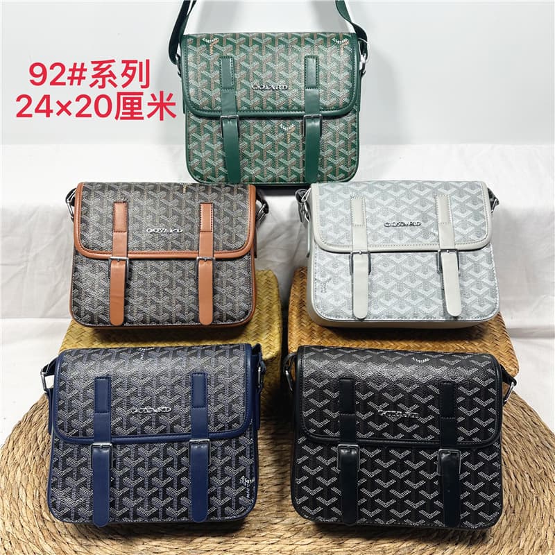 Men's Bag Collection PU Crossbody Sling Bag Leather Bag Cross-Border Supply Casual Travel Bag with Custom Printing
