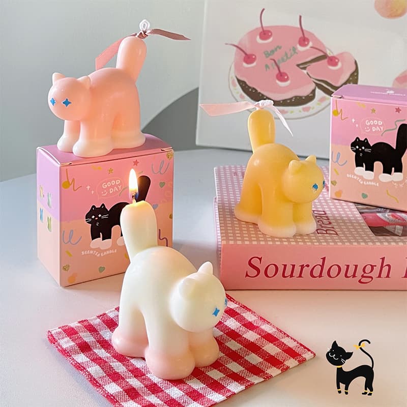 Birthday Gift Cat Aromatherapy Candle Decoration Holiday Creative Bridesmaid Party Favor Cute Little Item