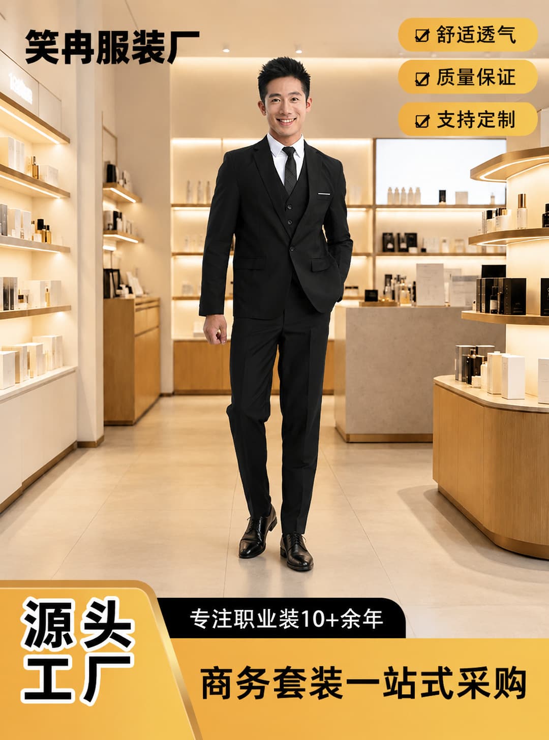 Groom Wedding Men's Suit Pants Best Man Tuxedo Formal Business Straight Slim Black Dress Pants