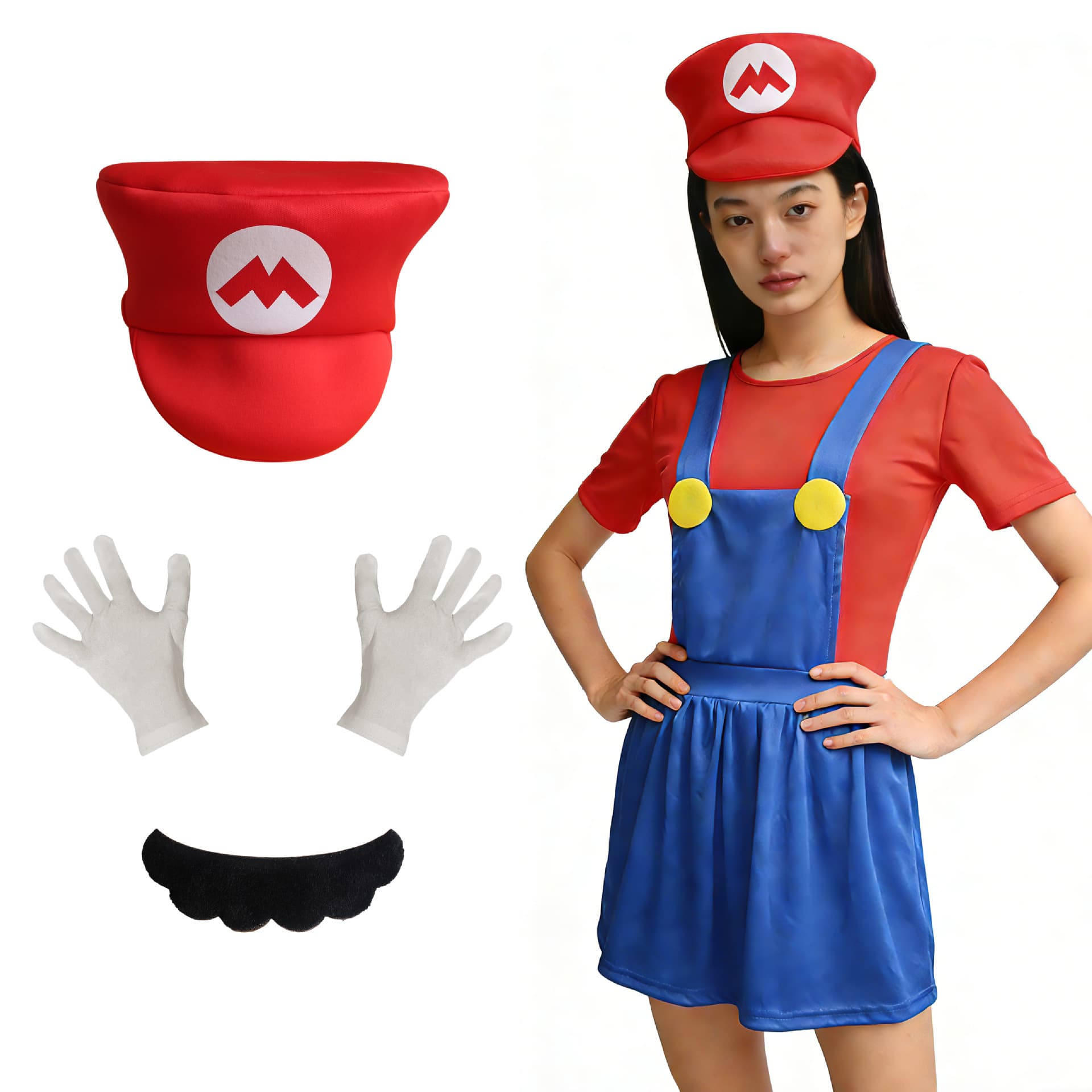 Super Mario Cosplay Costume for Adults and Children Mario Luigi Anime Role Play Halloween Performance