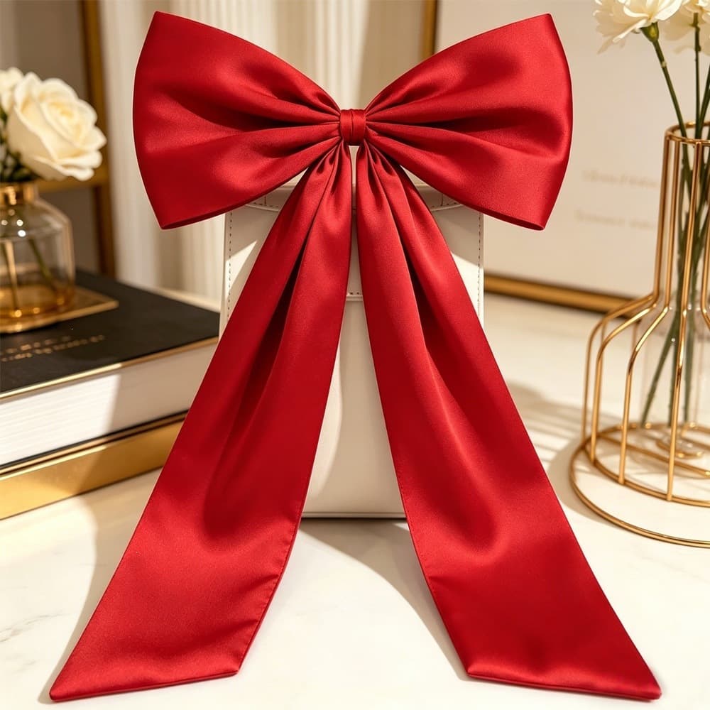 Spot Wholesale Christmas Decoration Big Red Bow Hanging Ornaments Party Decoration Window Decoration Giant Big Bow