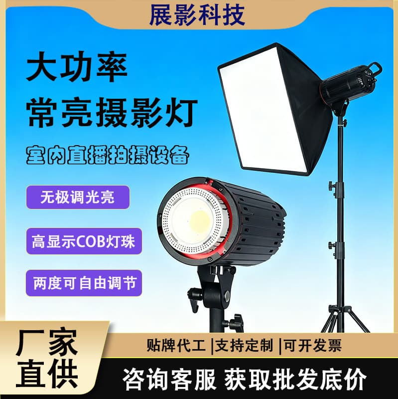 Zhongshan 300W photography light outdoor photography fill light live broadcast room photography indoor live broadcast special studio light