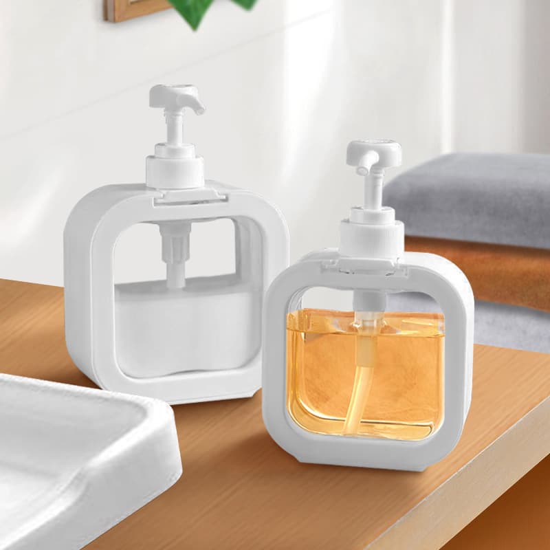 High-end transparent dispensing bottle bathroom hand sanitizer dispensing bottle plastic press bottle visual lotion dispensing empty bottle